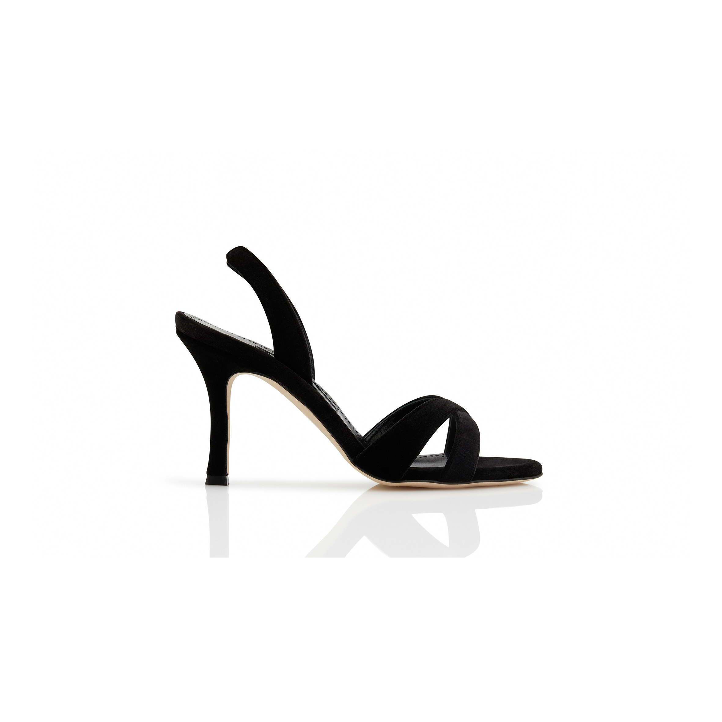 man010 B1ahn*k callasli black velvet slingback sandals 324-2985-0002